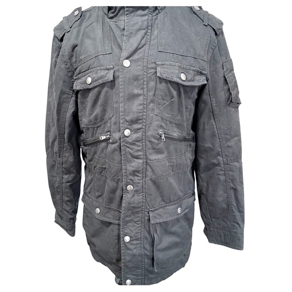 DeFacto Other - DeFacto Young Mens Black Sherpa Lined Military Field Jacket Utility Parka Size M